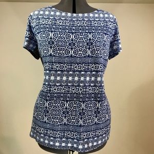 CB Navy Print Short Sleeve Tee